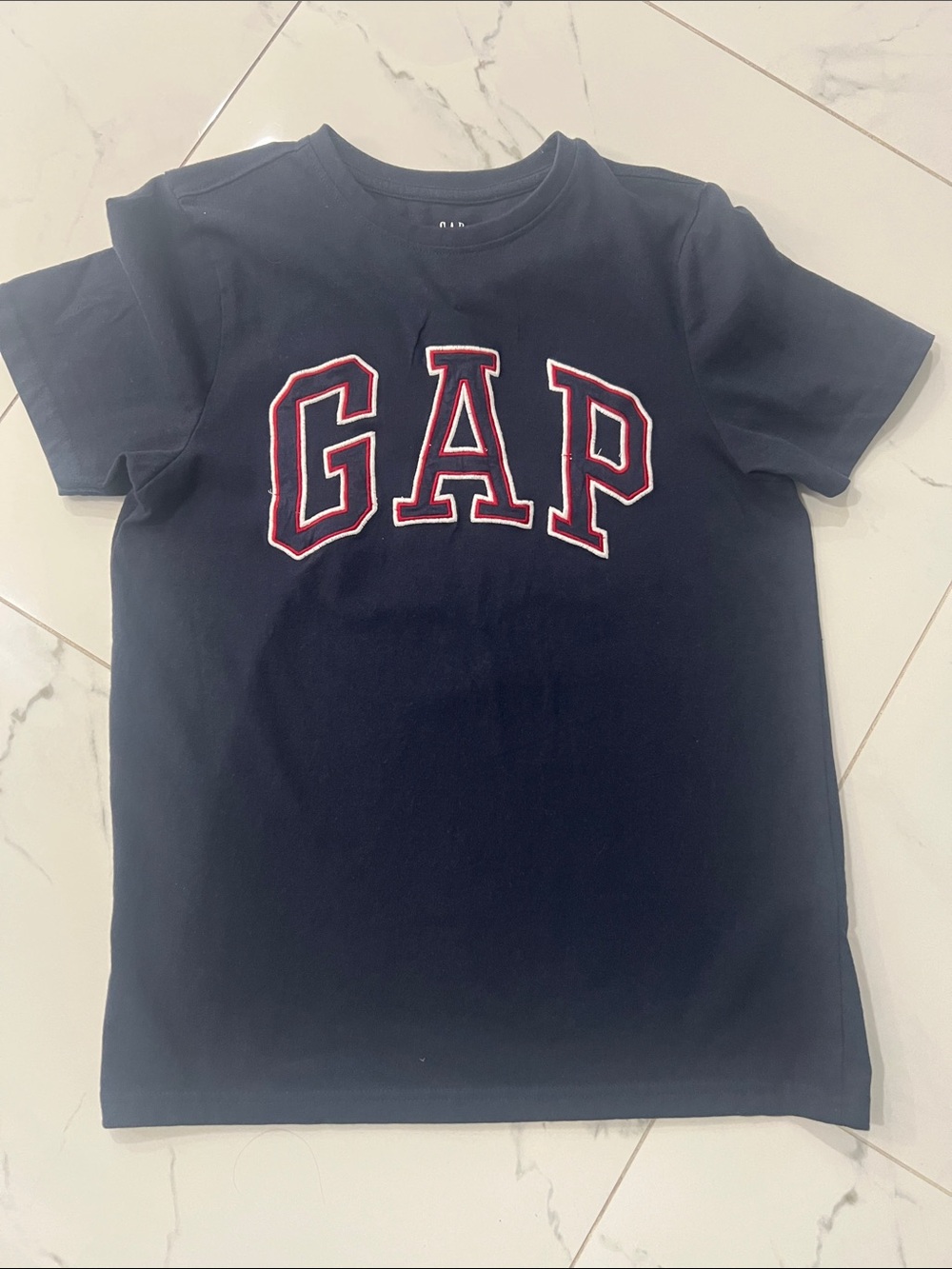 GAP Navy Tee with Red-Outlined Logo